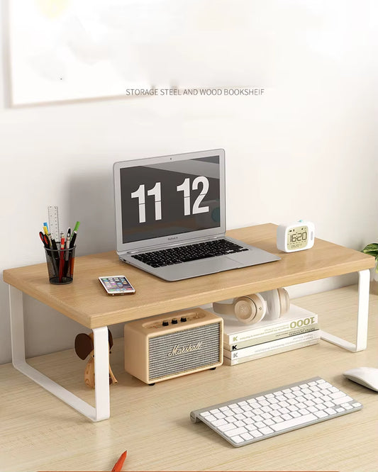Wooden Morden Multi-Use Monitor Riser Stand Desktop Heightening Home Office Students Use as Computer Laptop Stand