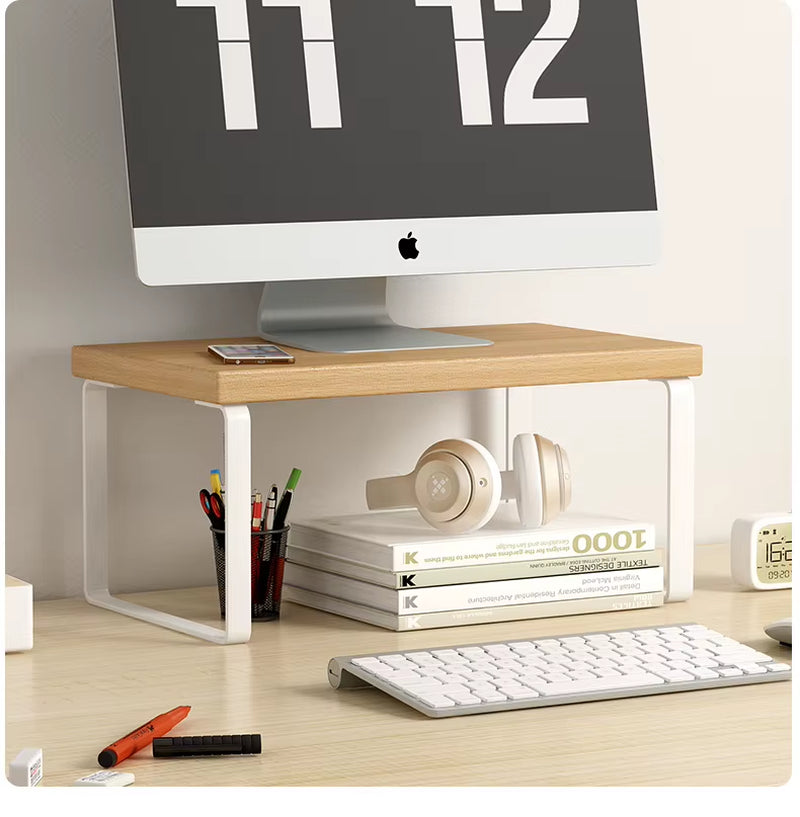 Wooden Morden Multi-Use Monitor Riser Stand Desktop Heightening Home Office Students Use as Computer Laptop Stand