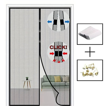 Magnetic Screen Door - Hands-Free Mesh Curtain with Heavy Duty Magnets, Fits Doors Up to 39x83