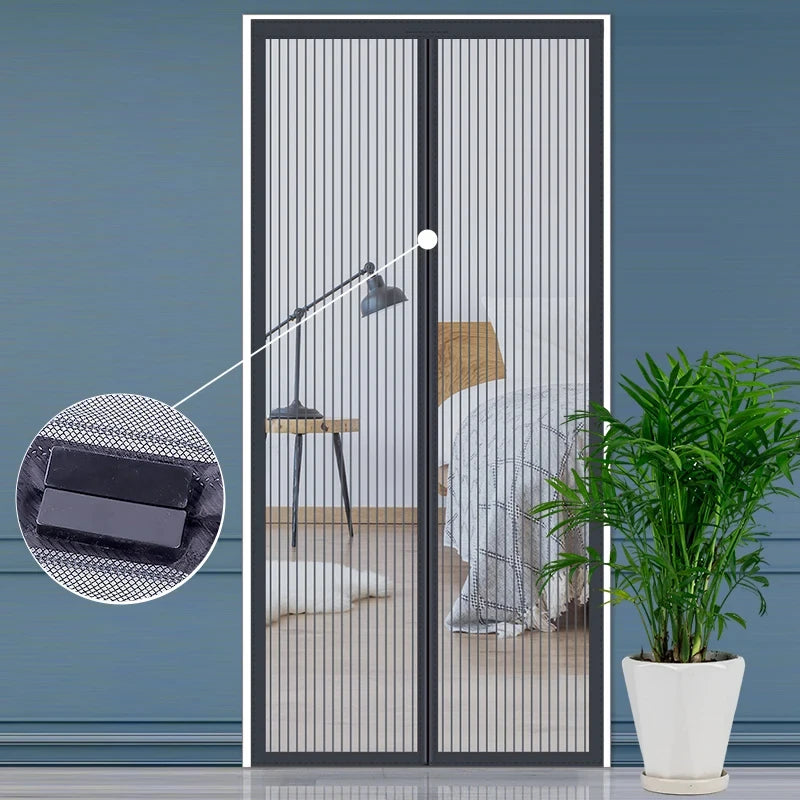 Magnetic Screen Door - Hands-Free Mesh Curtain with Heavy Duty Magnets, Fits Doors Up to 39x83