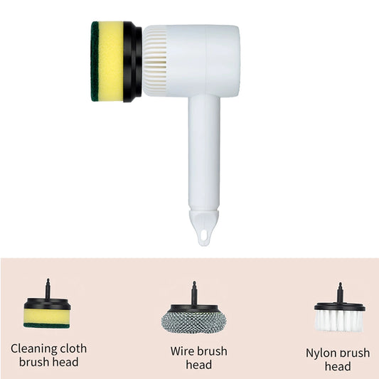 3-in-1 Cordless Electric Spin Scrubber — Handheld Power Cleaning Brush for Kitchen, Bathroom & Tile