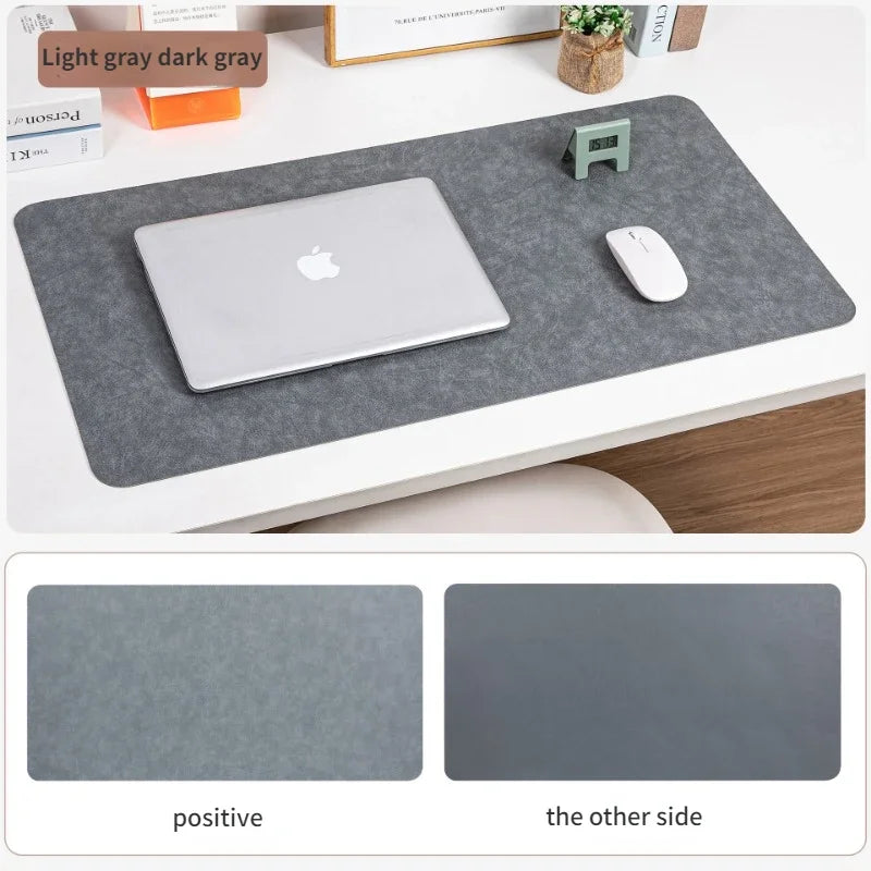 Retro Cowhide Patterned Desk Pad,Double-Sided Dirt Resistant Mouse Mat,Ready Elegant Office Computer Pad,Writing PVC Leather Pad