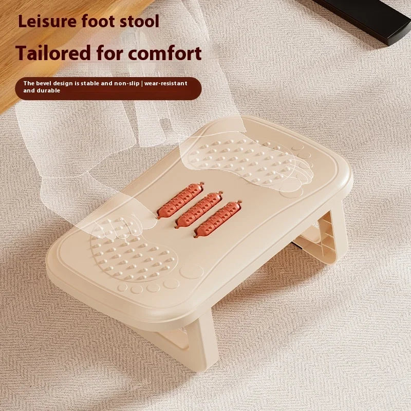 Portability Foot Rest under Desk Footrest Ergonomic Foot Stool with Massage Rollers Foot Rest for Home Office BHL1426-FRO