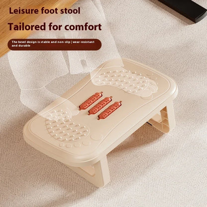 Portability Foot Rest under Desk Footrest Ergonomic Foot Stool with Massage Rollers Foot Rest for Home Office BHL1426-FRO
