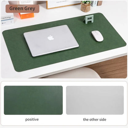 Retro Cowhide Patterned Desk Pad,Double-Sided Dirt Resistant Mouse Mat,Ready Elegant Office Computer Pad,Writing PVC Leather Pad