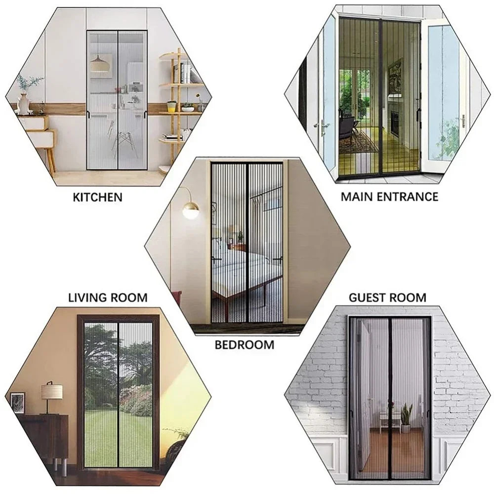Anti-Mosquito Curtain Mosquito Netss for Window Fly Screen Automatic Closing Door Household Ventilation Curtains Magnetic Net