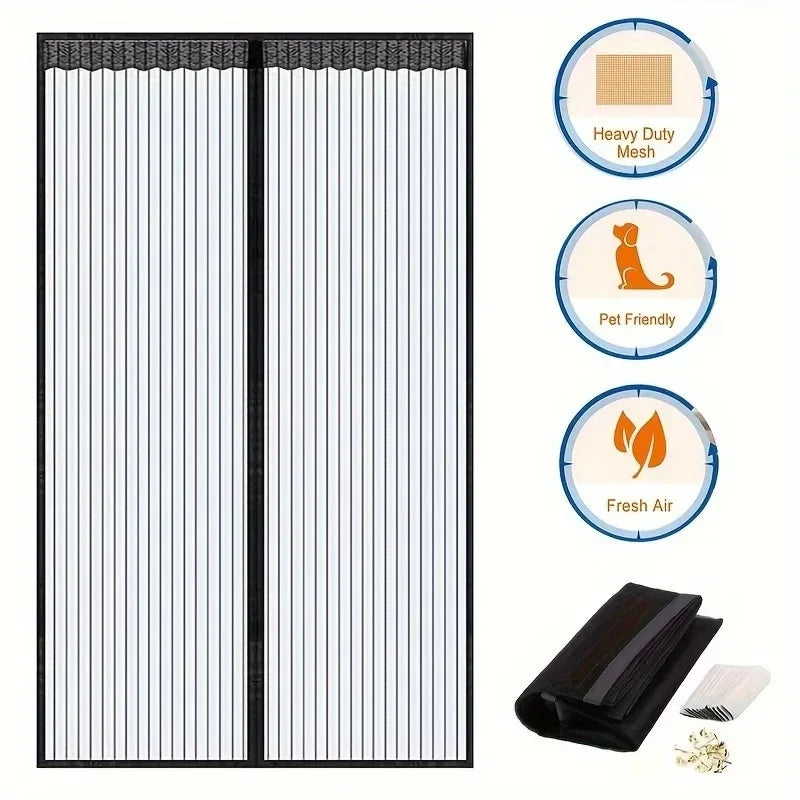 Anti-Mosquito Curtain Mosquito Netss for Window Fly Screen Automatic Closing Door Household Ventilation Curtains Magnetic Net