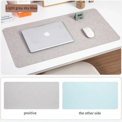 Retro Cowhide Patterned Desk Pad,Double-Sided Dirt Resistant Mouse Mat,Ready Elegant Office Computer Pad,Writing PVC Leather Pad