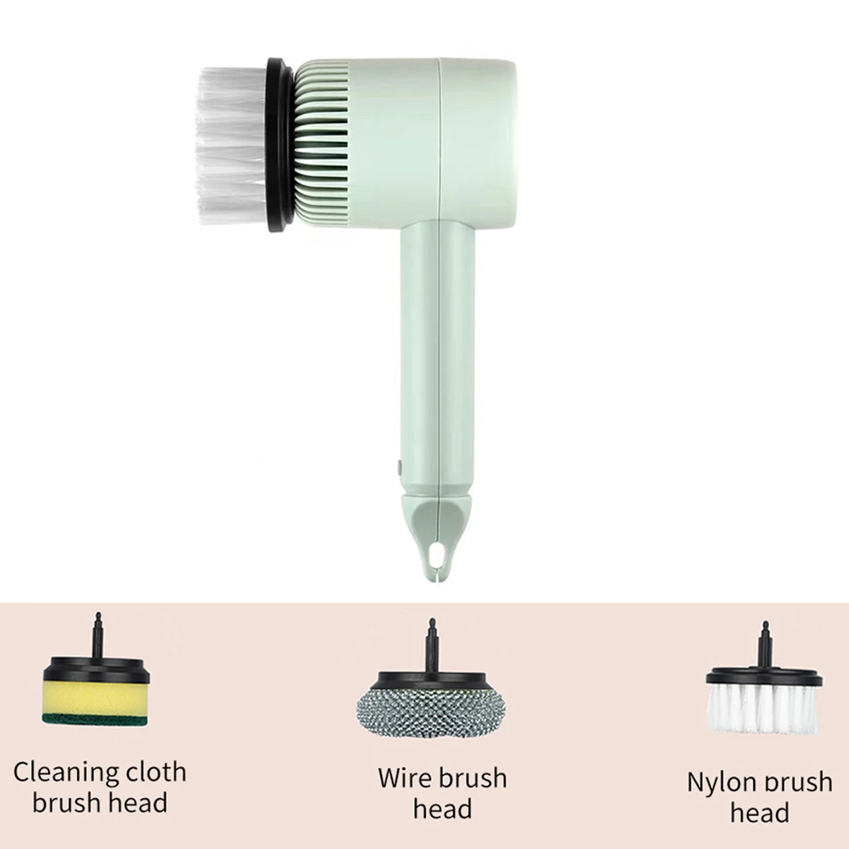 3-in-1 Cordless Electric Spin Scrubber — Handheld Power Cleaning Brush for Kitchen, Bathroom & Tile
