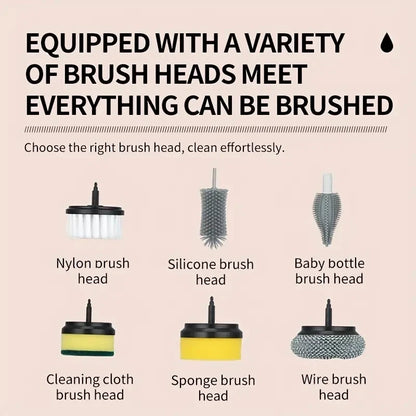 3-in-1 Cordless Electric Spin Scrubber — Handheld Power Cleaning Brush for Kitchen, Bathroom & Tile